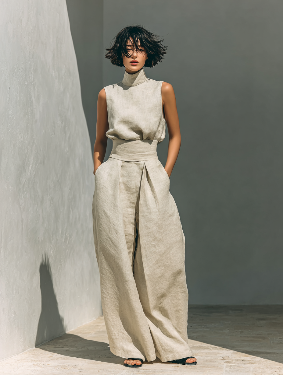 Rosa - Conjunto holgado sin mangas