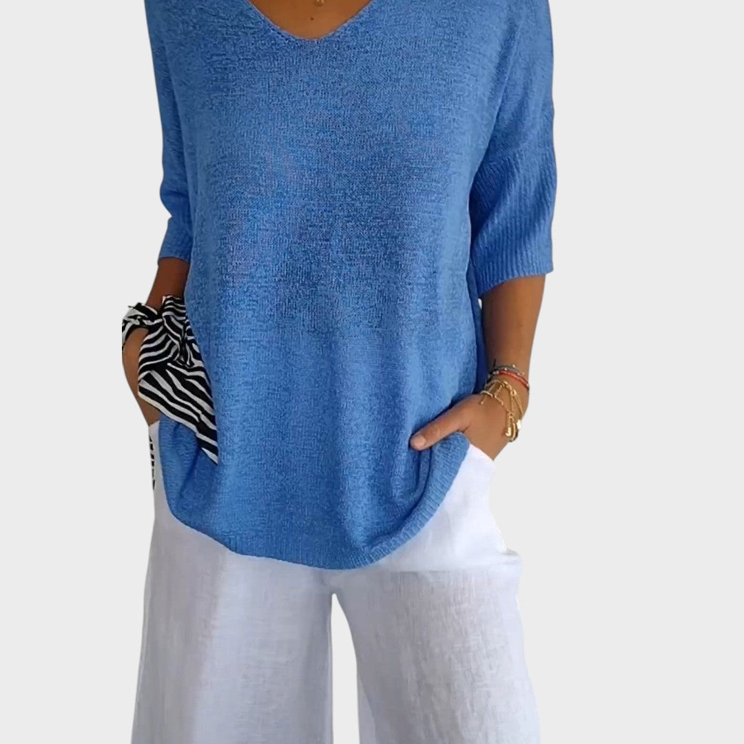 Sandra - Jersey elegante cuello en v