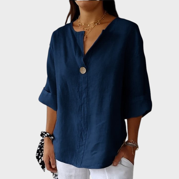 Eva - Blusa elegante cuello en v