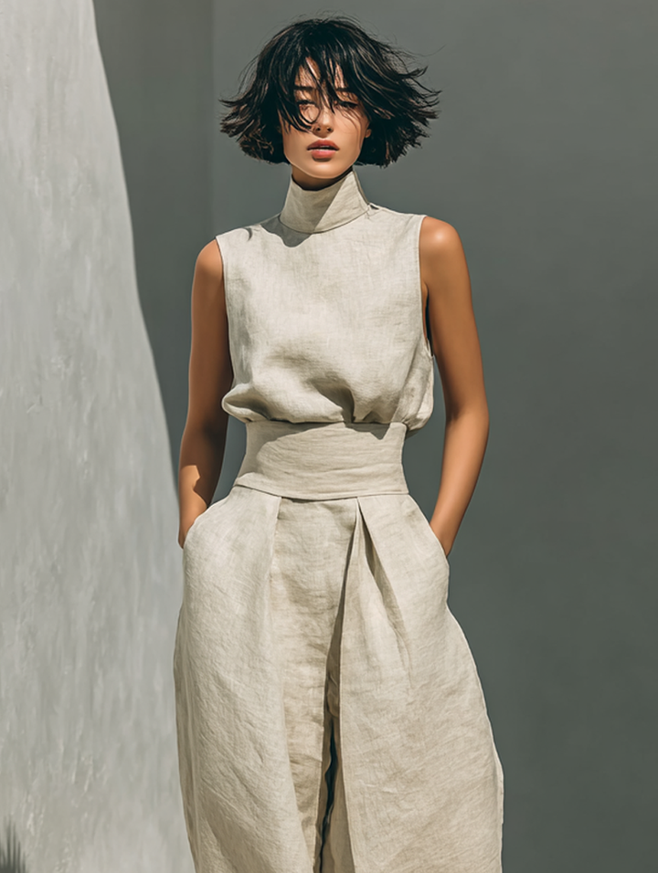 Rosa - Conjunto holgado sin mangas