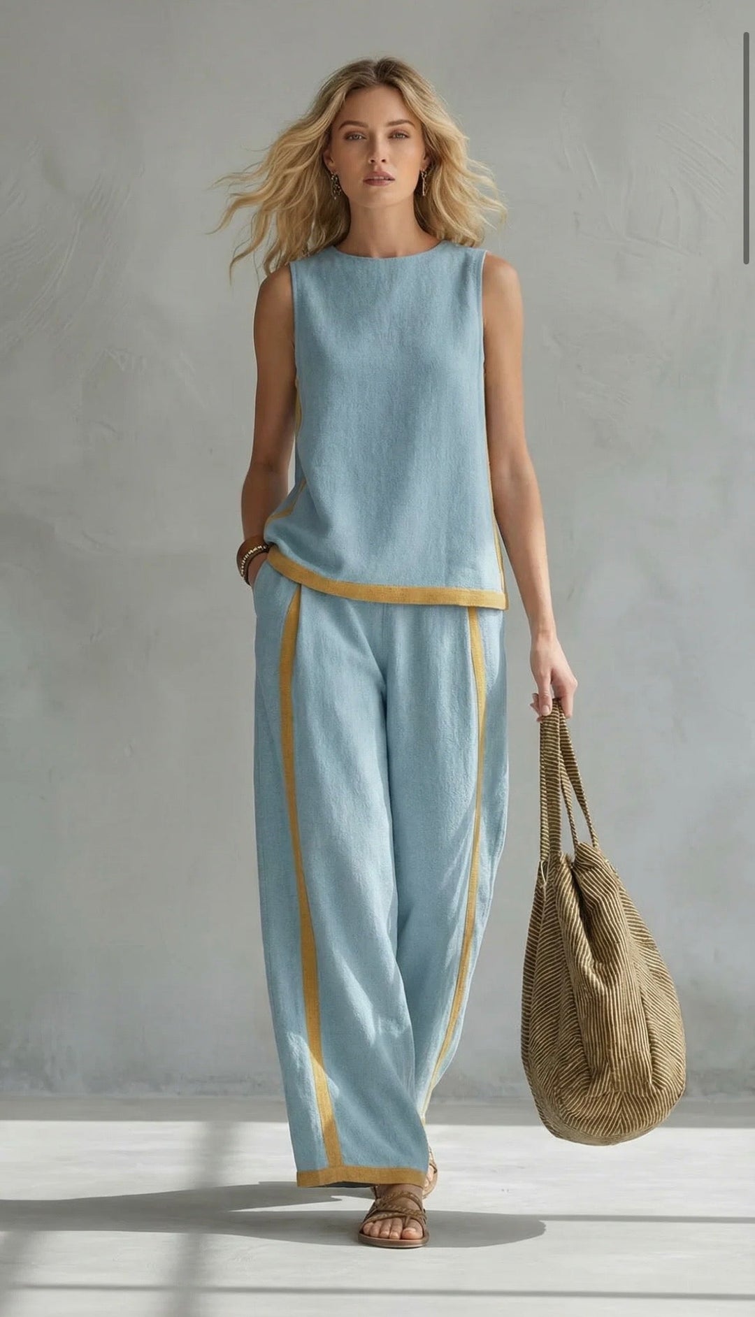 Eva - Conjunto elegante de algodon