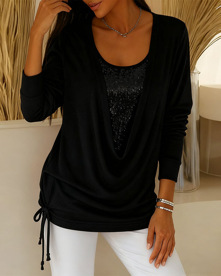 Adela - Blusa cuello redondo de algodon