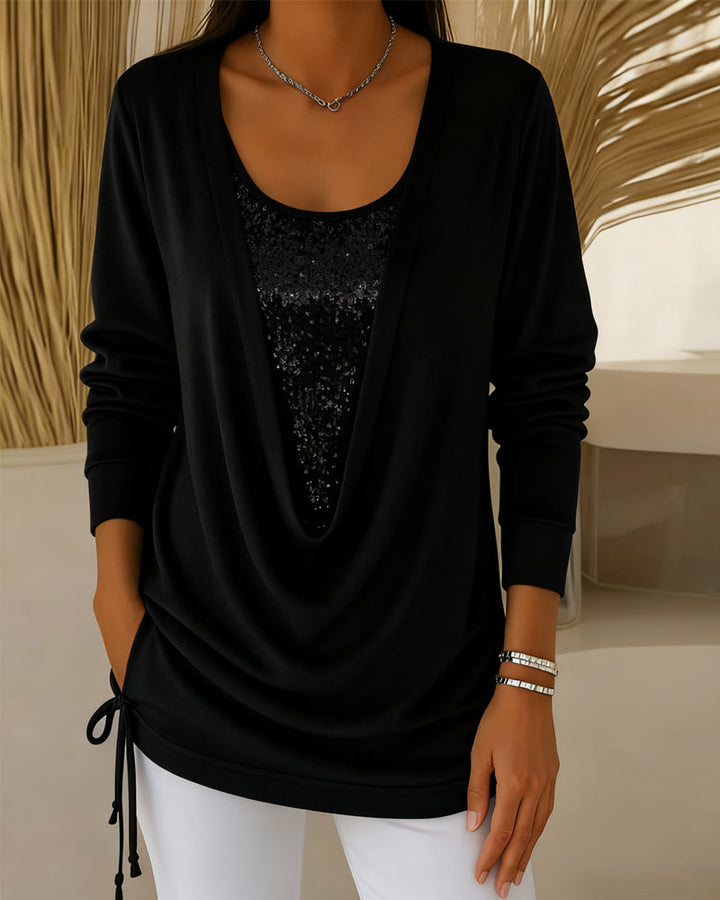 Adela - Blusa cuello redondo de algodon