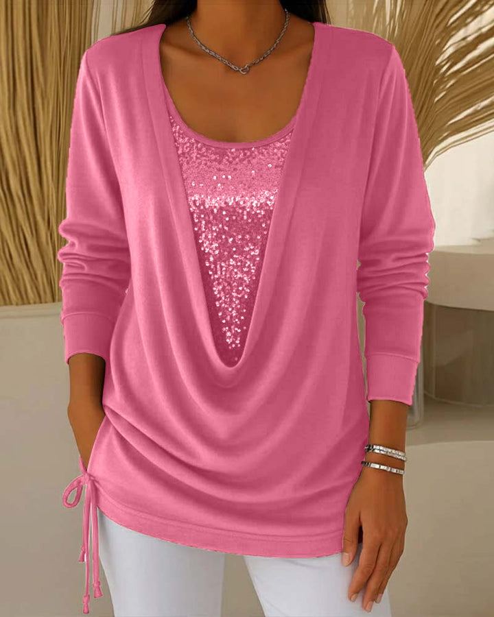 Adela - Blusa cuello redondo de algodon