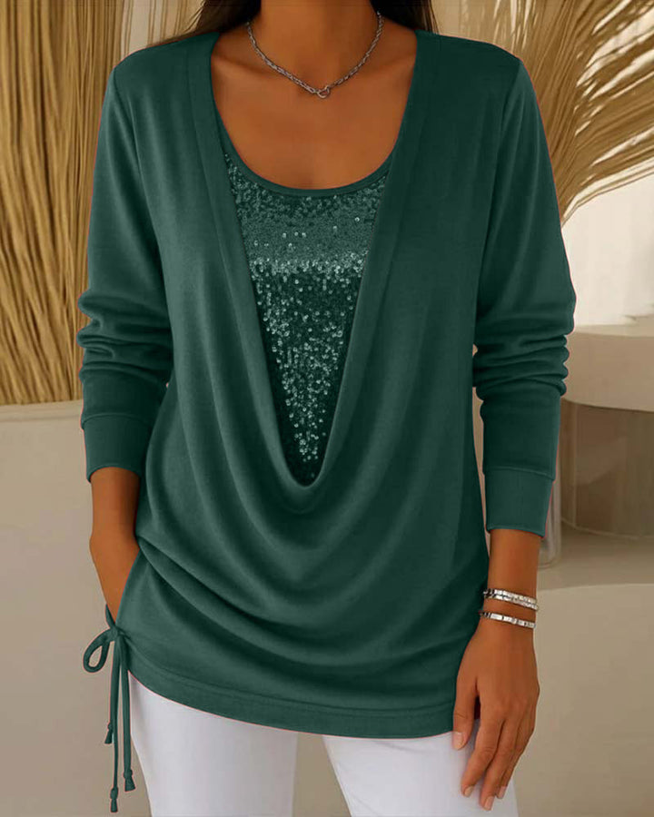 Adela - Blusa cuello redondo de algodon