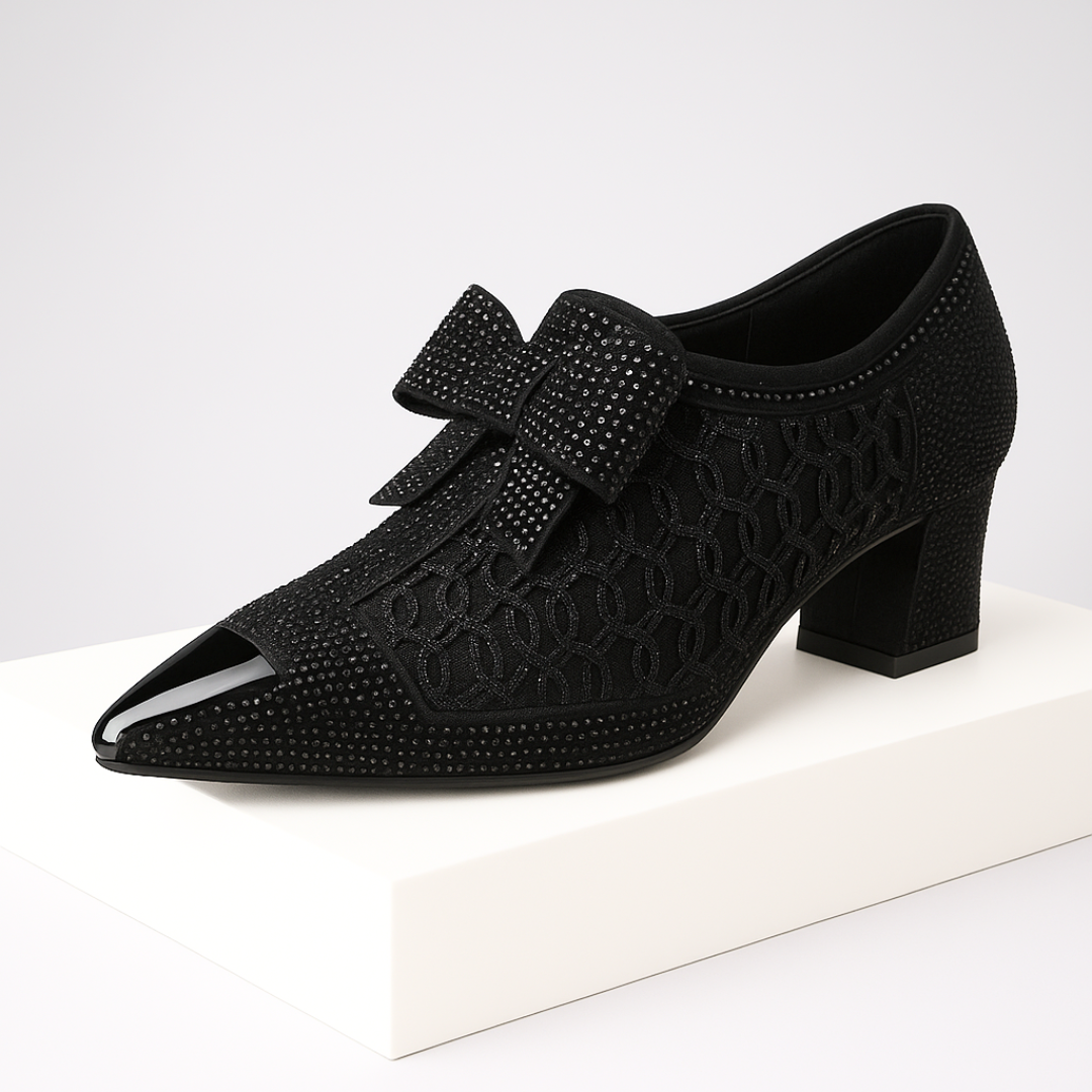 Julia - Tacones con lazo metalica