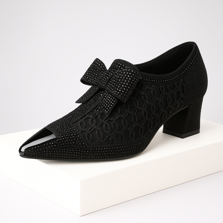 Julia - Tacones con lazo metalica