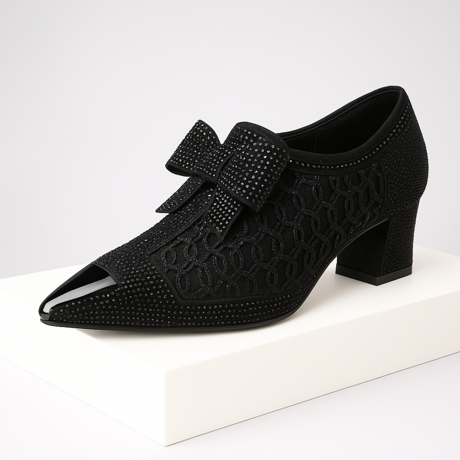 Julia - Tacones con lazo metalica