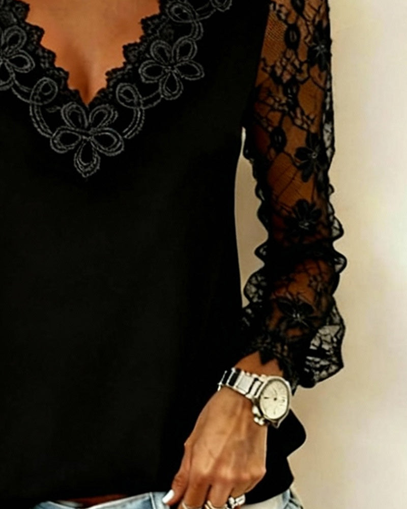 Isabel - Blusa manga larga escote en v