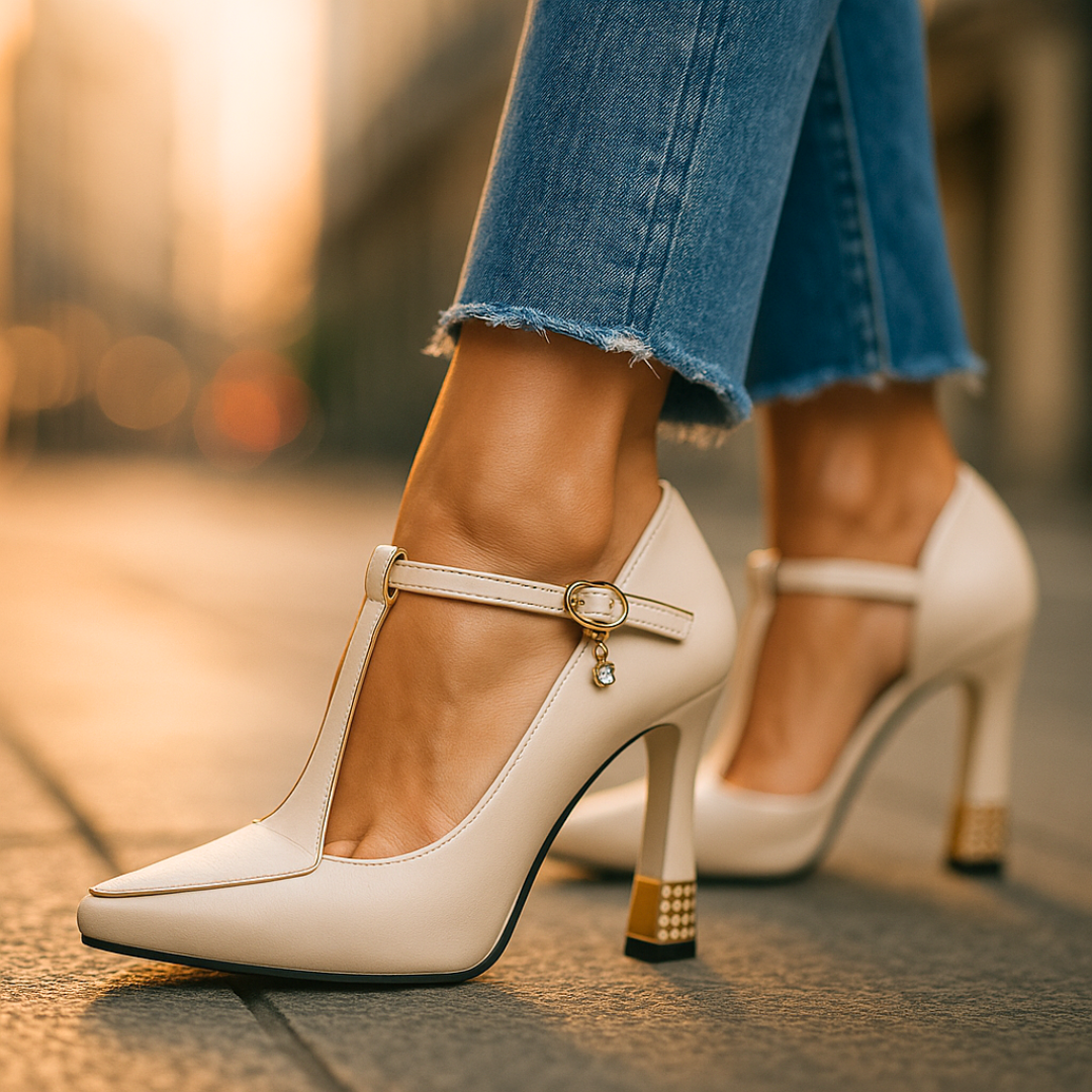 Yolanda - Tacones elegante de cuero
