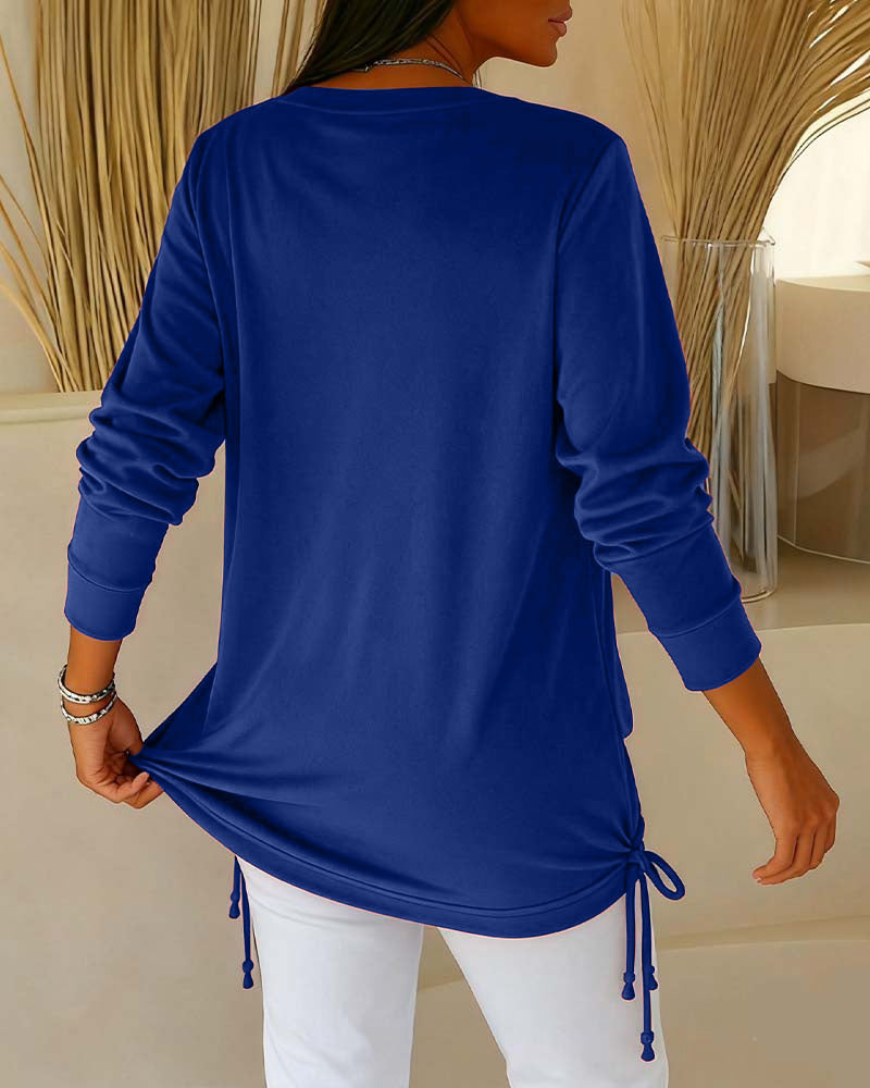 Adela - Blusa cuello redondo de algodon