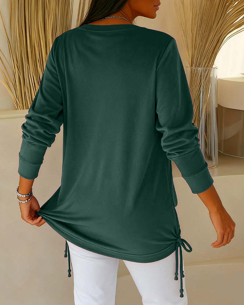 Adela - Blusa cuello redondo de algodon
