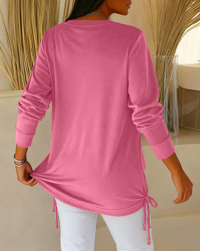 Adela - Blusa cuello redondo de algodon