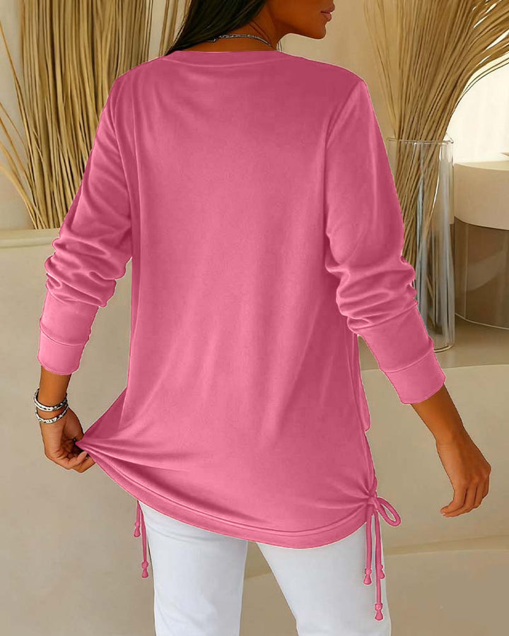Adela - Blusa cuello redondo de algodon