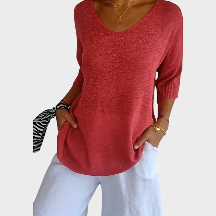 Sandra - Jersey elegante cuello en v