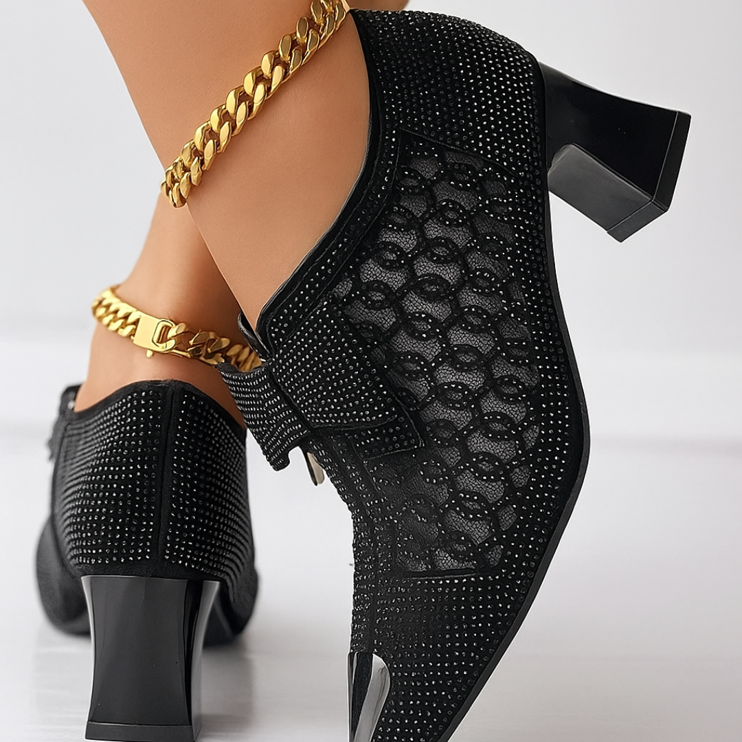 Julia - Tacones con lazo metalica