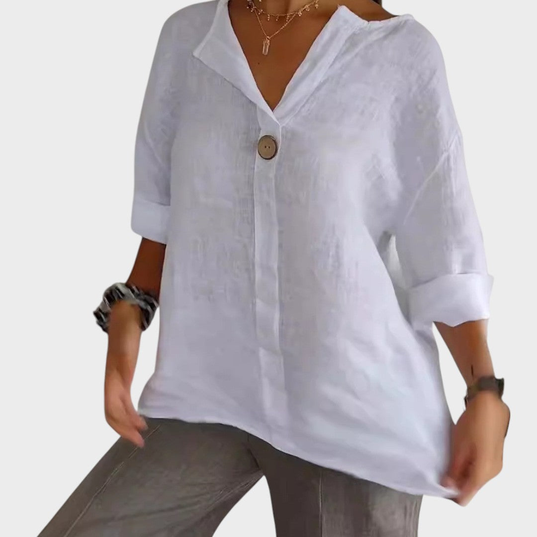 Eva - Blusa elegante cuello en v