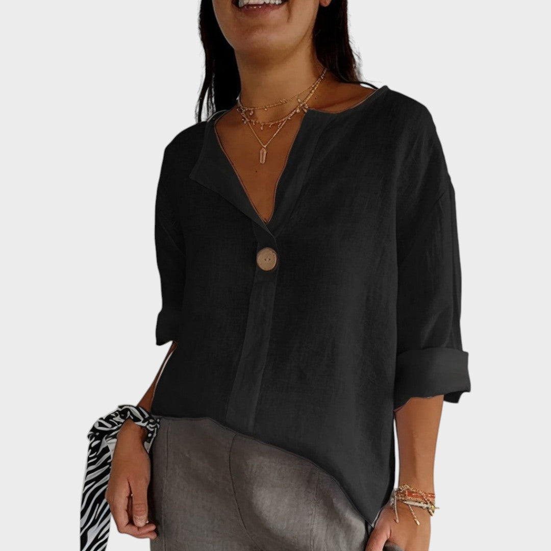 Eva - Blusa elegante cuello en v