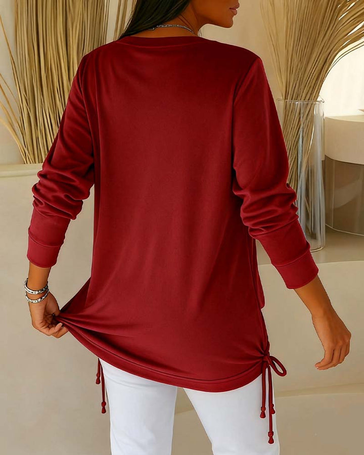 Adela - Blusa cuello redondo de algodon