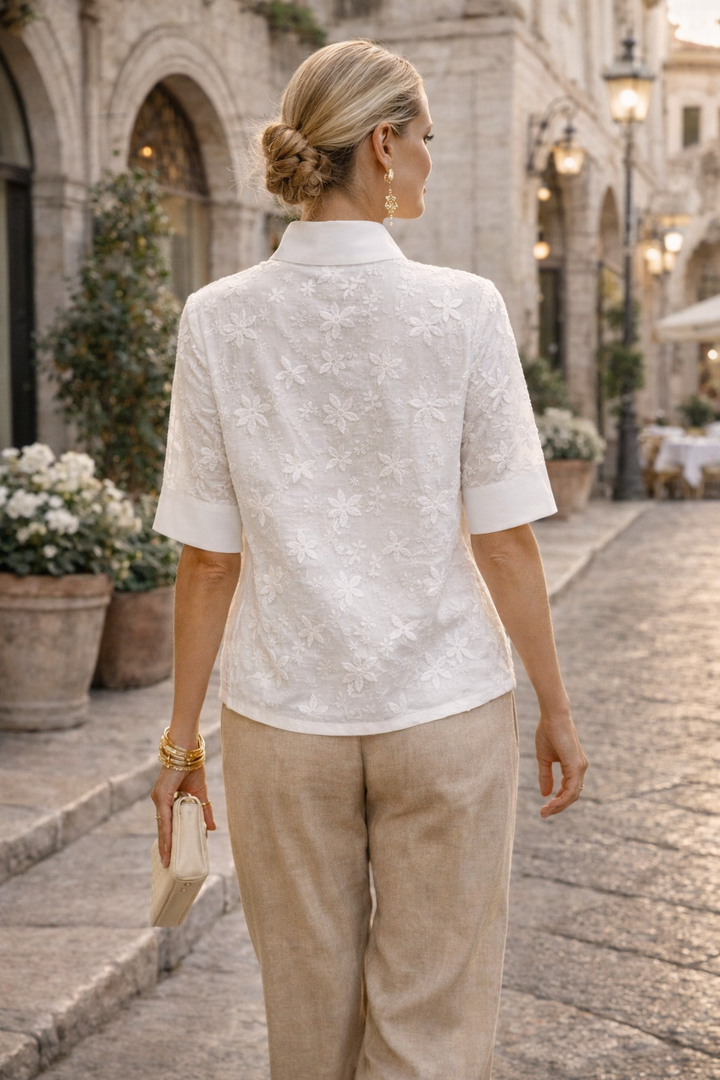 Susana - Blusa bordado estampado floral