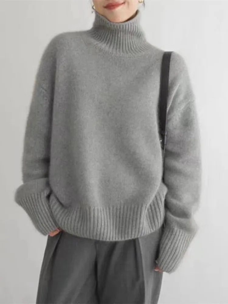 Marta - Jersey elegante cuello alto