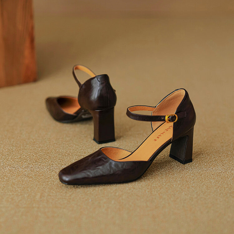 Isabel - Tacones de cuero