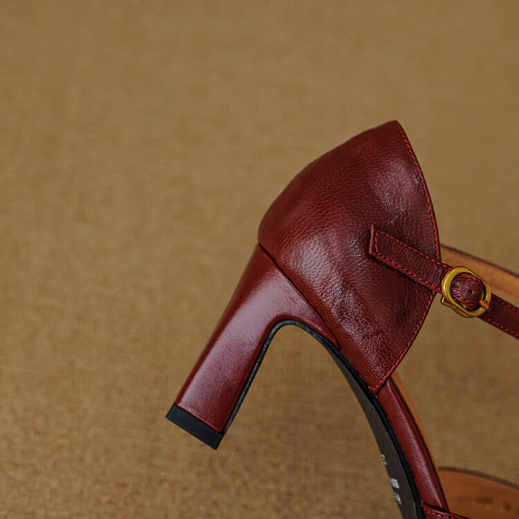 Isabel - Tacones de cuero