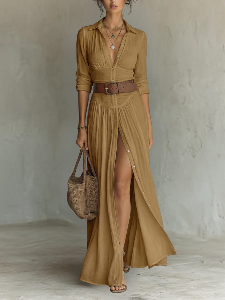 Sonia - Vestido maxi de lino