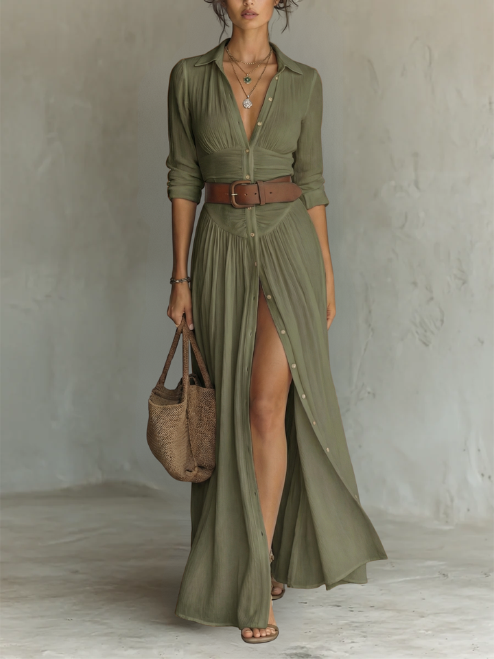 Sonia - Vestido maxi de lino