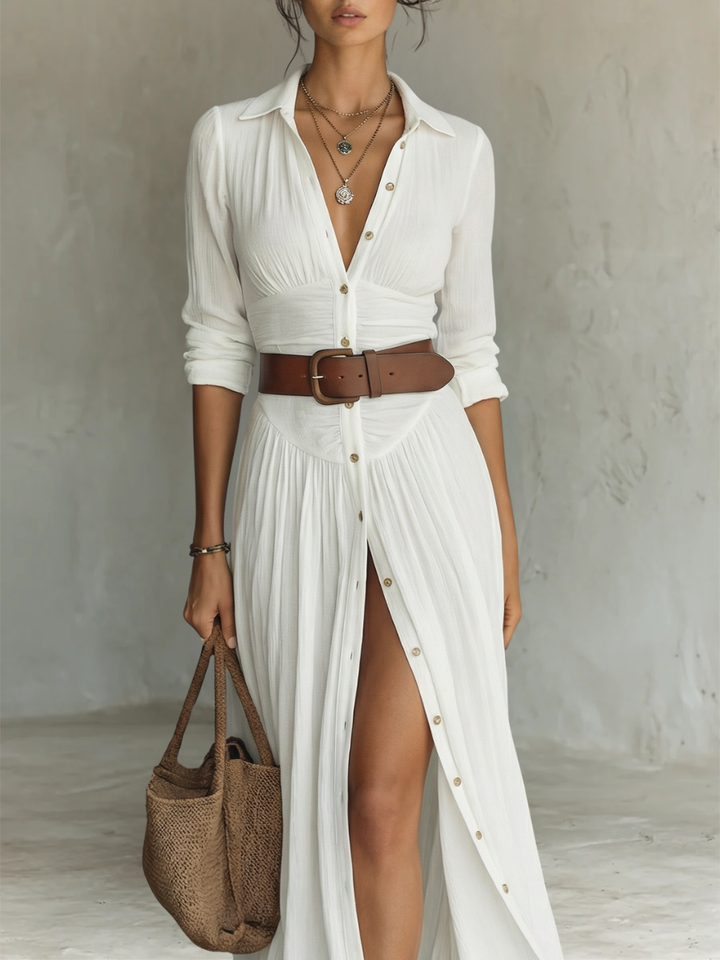 Sonia - Vestido maxi de lino