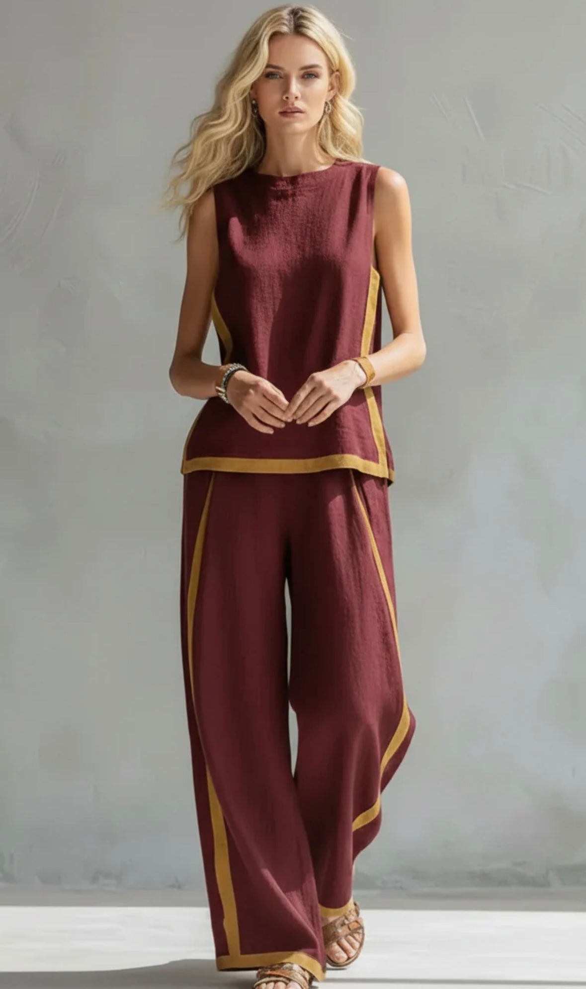 Eva - Conjunto elegante de algodon