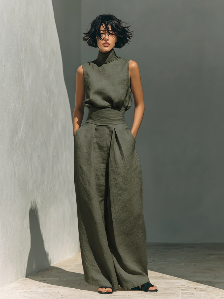 Rosa - Conjunto holgado sin mangas