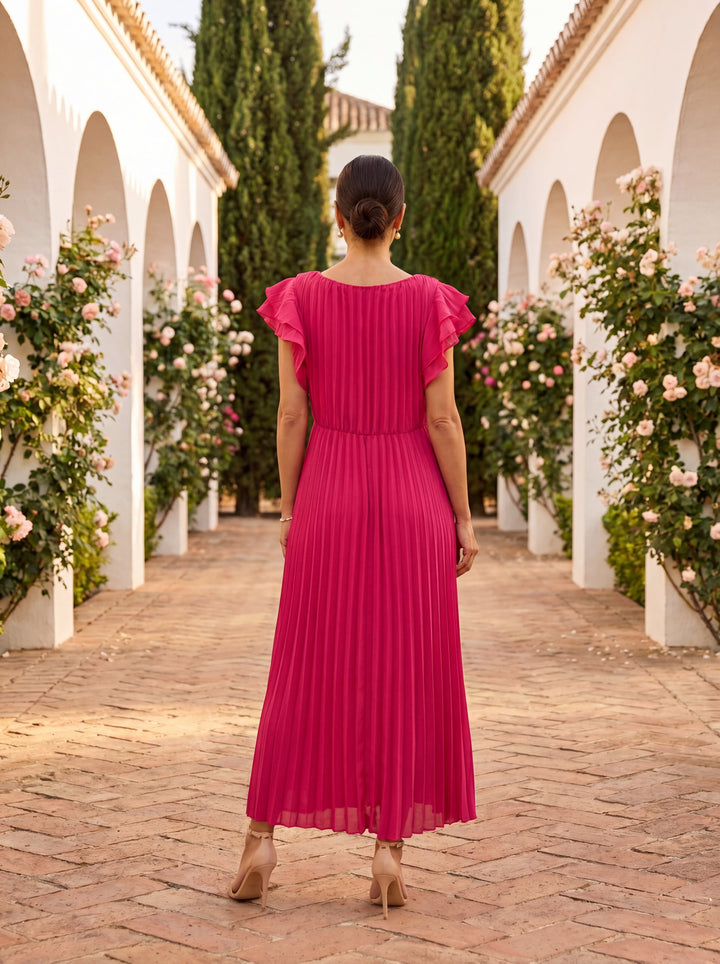 Lara - Vestido midi plisado