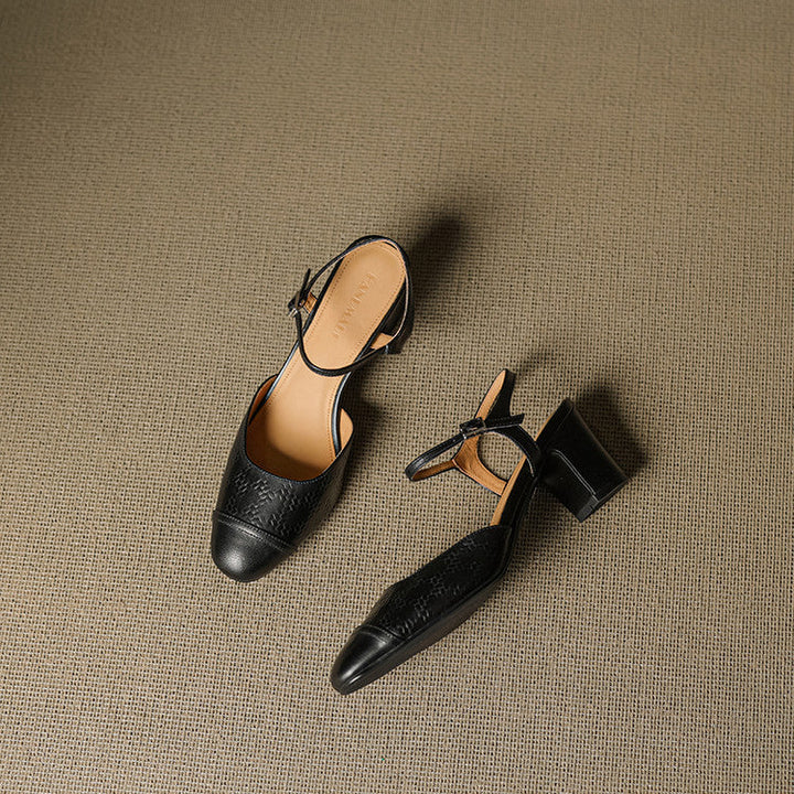 Yolanda - Tacones vintage de cuero