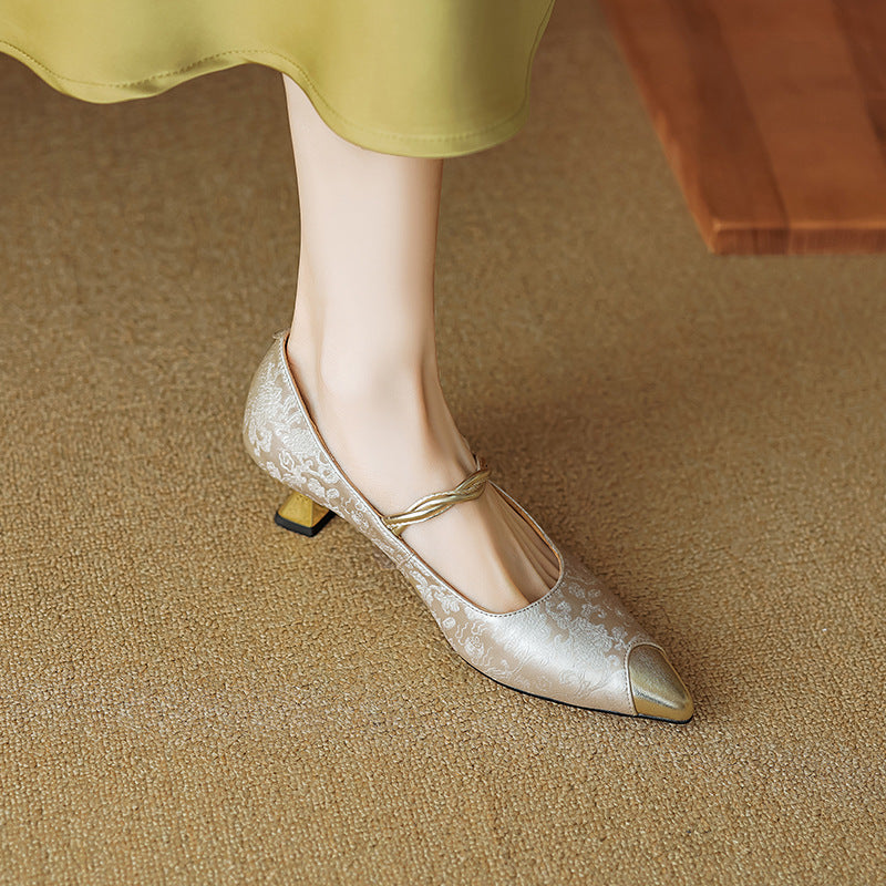 Laura - Tacones de seda