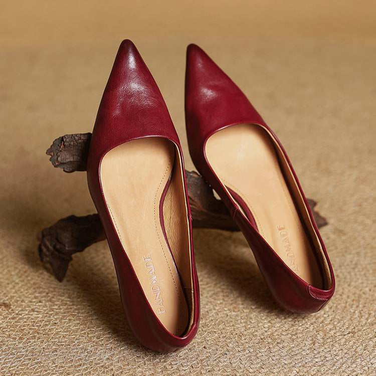 Maria - Tacones elegante de cuero