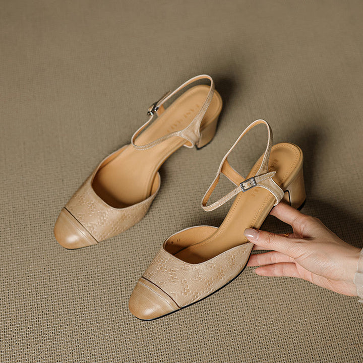 Yolanda - Tacones vintage de cuero