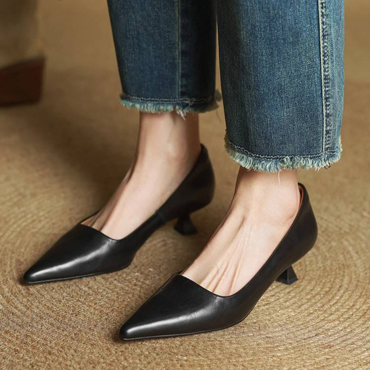 Maria - Tacones elegante de cuero