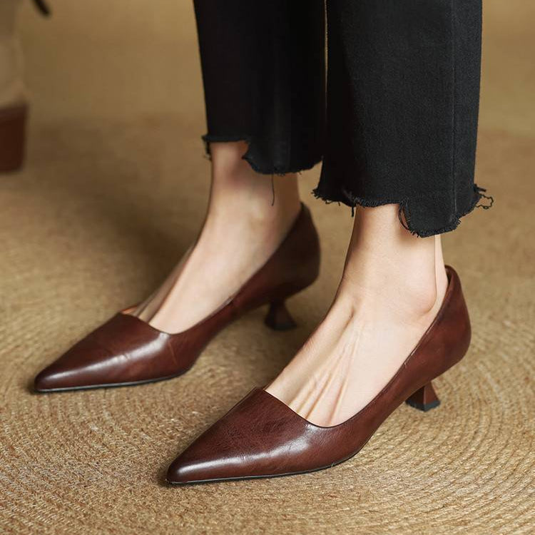 Maria - Tacones elegante de cuero