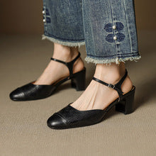 Yolanda - Tacones vintage de cuero