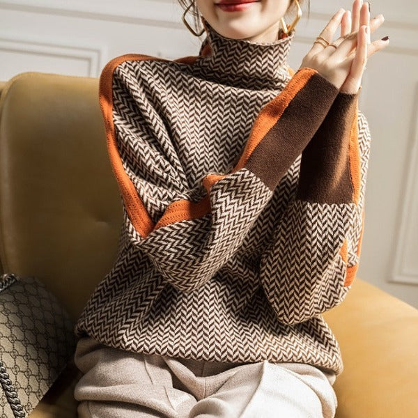 Adela - Jersey elegante cuello alto