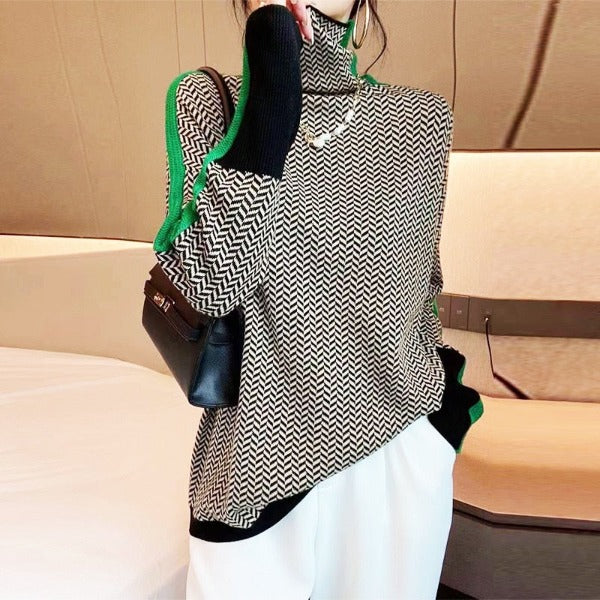 Adela - Jersey elegante cuello alto