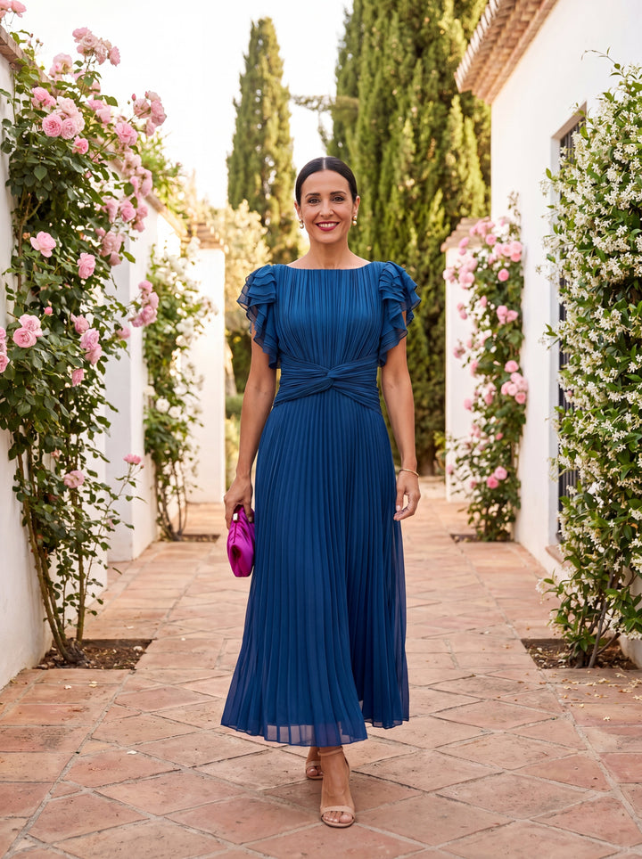 Lara - Vestido midi plisado