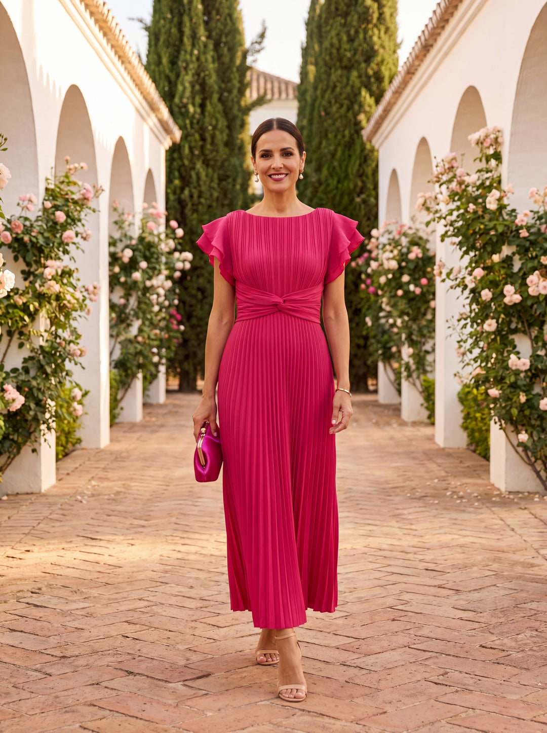 Lara - Vestido midi plisado