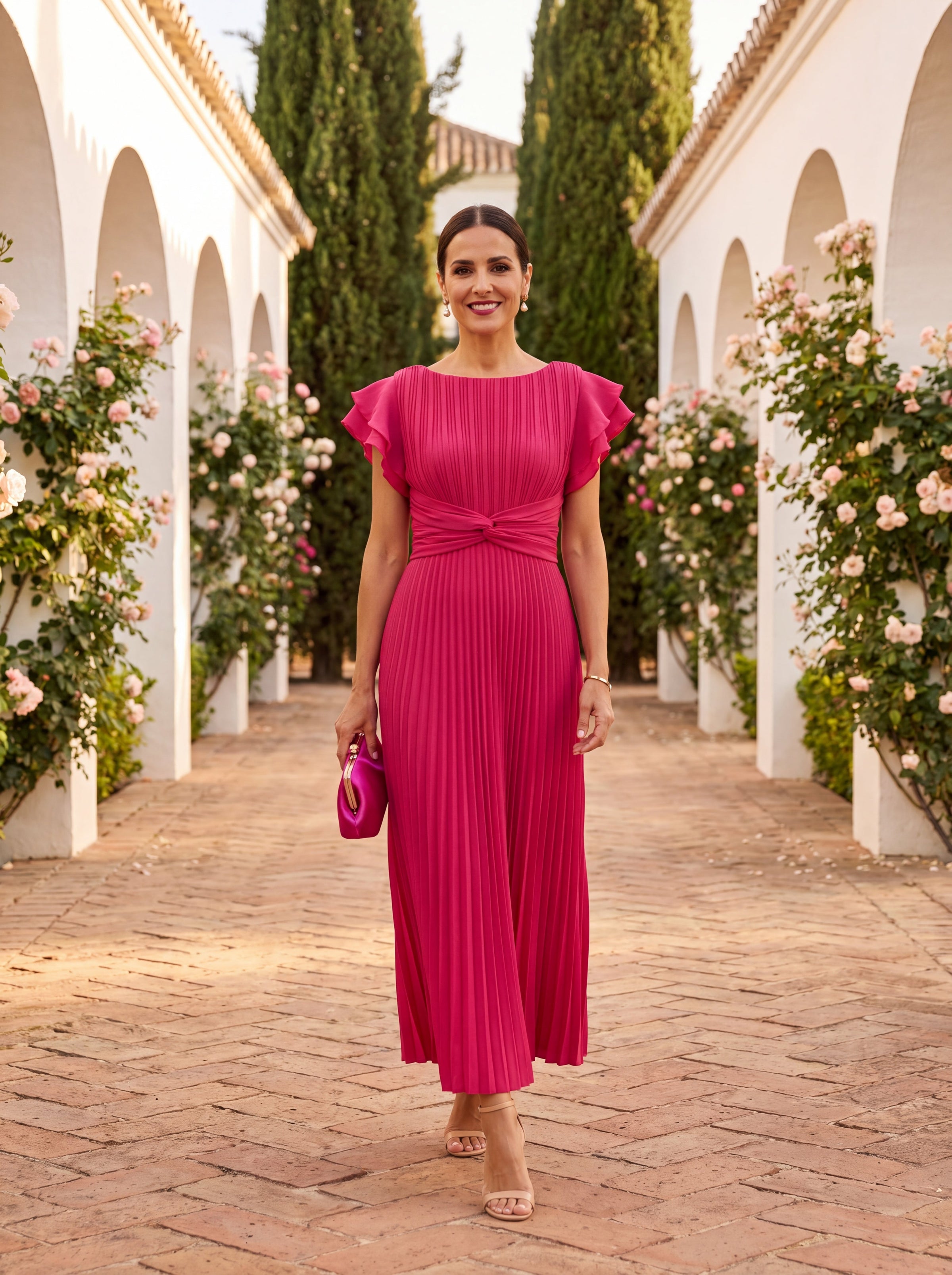 Lara - Vestido midi plisado