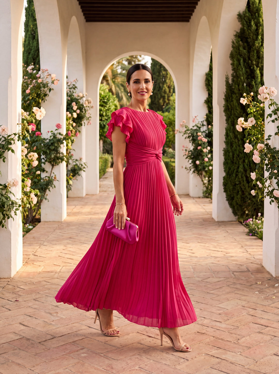 Lara - Vestido midi plisado