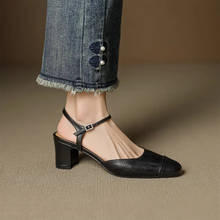 Yolanda - Tacones vintage de cuero