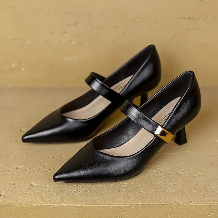 Alicia - Tacones de cuero