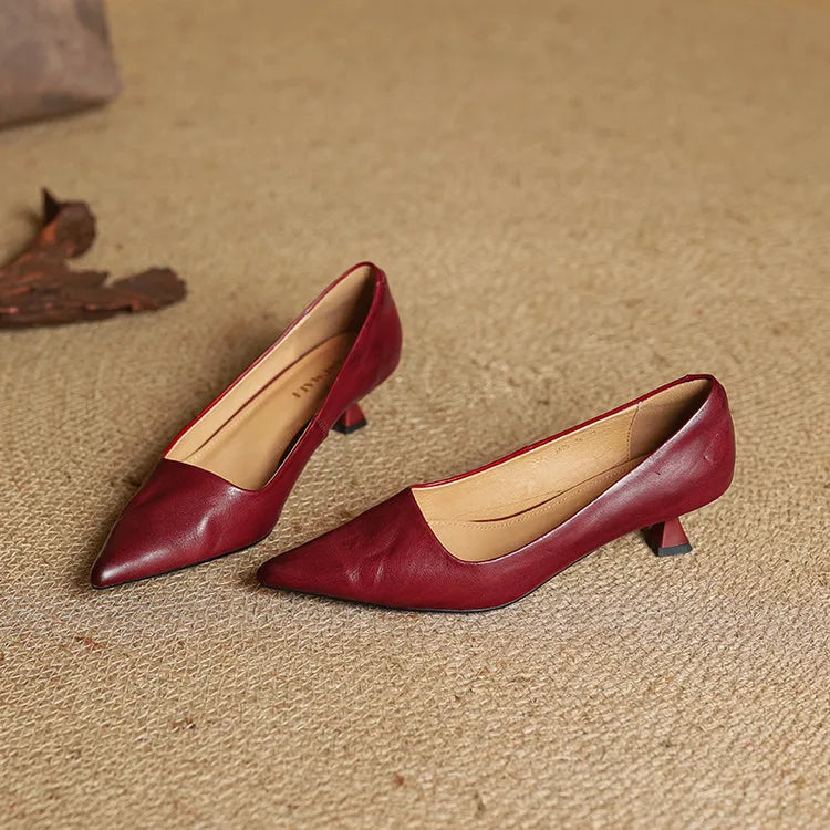 Maria - Tacones elegante de cuero