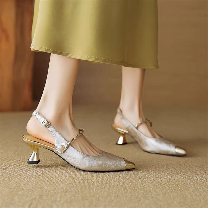 Laura - Tacones de seda